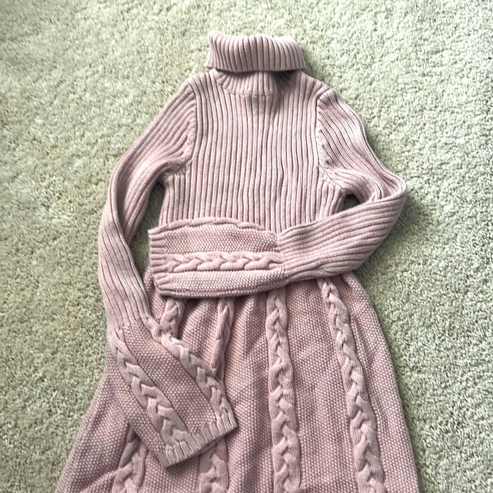 Girls pink size M sweater dress
